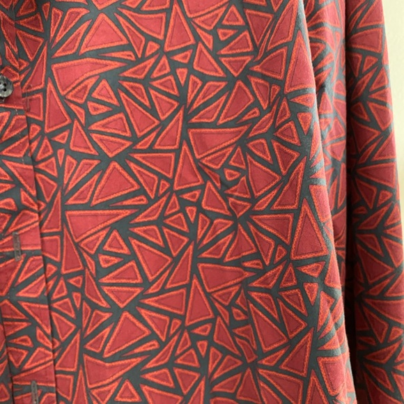 Long sleeves geo printed shirt, large (16.5) - Picture 2 of 4